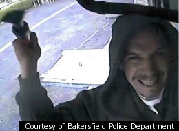 Smile, you're on candid camera! This guy allegedly stole this security camera in Bakersfield, California.