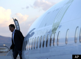 Republican presidential candidate, former Massachusetts Gov. Mitt Romney, arrives for a campaign stop in Las Vegas Feb. 1.