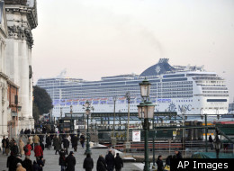 A cruise liner sails past the Giudecca canal in Venice, Italy. The fatal grounding of the Costa Concordia off the Tuscan coast has sharpened the focus on the largely unchecked boom of these ever-larger luxury liners, and nowhere more so than in Venice, a fragile city already struggling against mass tourism and the steady deterioration of its underwater foundations. There's growing clamor for an urgent rethink to the expanding cruise liner traffic through Venice's historic center. Critics point n