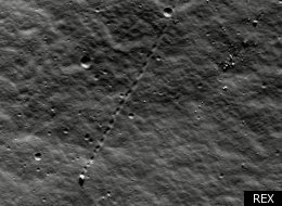 Moon Boulder's 100 Million-Year-Old Roll