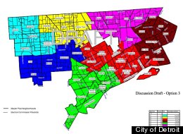 The 'Option 3' map for Detroit's new City Council districts was approved by the body Thursday.
