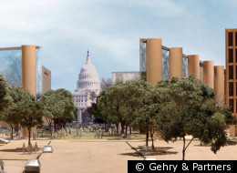Summer view looking northeast along Maryland Avenue through the memorial site