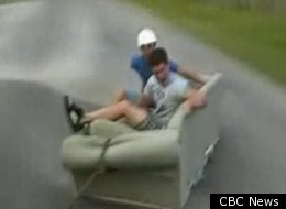 Couch surfing -- much like this -- killed a man in Quebec on Saturday.