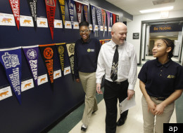 Noble Street College Prep's William Olsen, Chadie Morris, Khadijah Hallmon