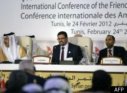 Des représentants arabes, lors de la conférence de Tunis. (AFP)