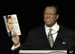 Nation Of Islam Minister Louis Farrakhan speaks during the Saviours' Day annual convention at the United Center in Chicago, Sunday, Feb. 26, 2012. (AP Photo/Paul Beaty)