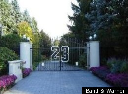 The gate to Michael Jordan's Highland Park estate.