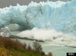 Argentina's Perito Moreno glacier treated tourists to a dramatic ice fall over the course of several days. (BBC)