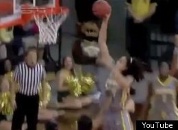 Brittney Griner dunks for Baylor during an NCAA Women's Tournament basketball game.