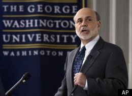 Federal Reserve Chairman Ben Bernanke speaks at George Washington University in Washington Tuesday, March 20, 2012. Bernanke took a break from his day job Tuesday to revisit the academic life he led before coming to Washington a decade ago. (AP)