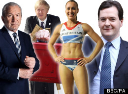 Alan Sugar, Boris Johnson, Jessica Ennis and George Osborne