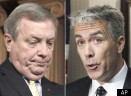 U.S. Rep. Joe Walsh (right) slammed U.S. Sen. Dick Durbin (left) for his plan to set up a Judiciary Committee hearing about bounties in professional football.