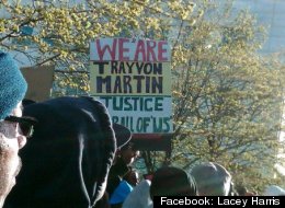 Detroiters rally In remembrance of Trayvon Martin.