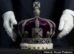 The Imperial State Crown is set with nearly 3,000 diamonds