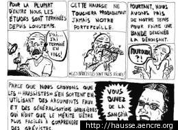 La hausse en question