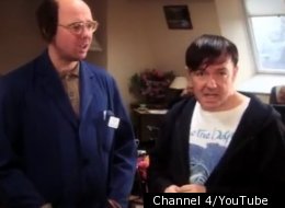 Ricky Gervais and Karl Pilkington in Derek