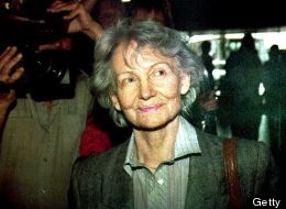 Margot Honecker, wife of former East German leader Erich Honecker, arrives at Sheremetyevo airport on July 30, 1992, before boarding a flight to Santiago.