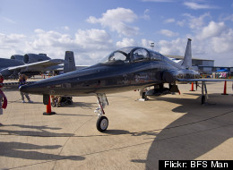T-38 jets, like this one seen in Houston, will fly over D.C. on Thursday morning.