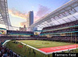 A rendering of the proposed Farmers Field.