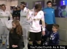 Soccer player Iker Casillas generously shared his snot with a little boy.