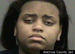 Shenay J. Jackson, 19, of Gainesville, Fla., is accused of pouring bleach onto the lap of her ex-boyfriend while he was driving.