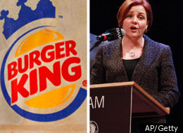 Burger King logo (L) Christine Quinn (R)