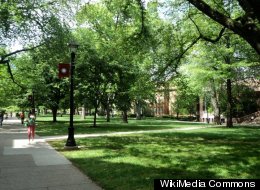 The Vorhees Mall on the College Avenue Campus of Rutgers University.