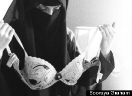 The photo, taken by Thompson Rivers University fine arts student Sooraya Graham, features one of Graham's friends wearing a niqab, a veil covering the face, and abaya, a full-body cloak. (Courtesy of Sooraya Graham)