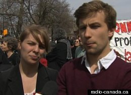 Jeanne Reynolds et Gabriel Nadeau-Dubois, porte-parole de la CLASSE.