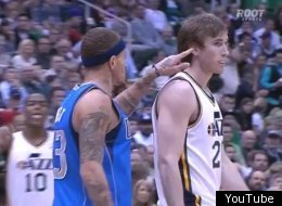 Delonte West earned a technical foul for giving Gordon Hayward a