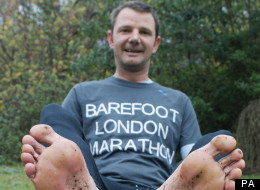 Grundy has been barefoot running for a while, walking barefoot across canyons in his native Australia