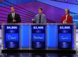 None of the contestants on Jeopardy were able to identify Stephen Harper as the answer to a question on Thursday night's show.
