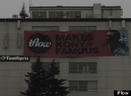iFlow asuspendu une bannière de 57 pieds aux abords de l'autoroute 40. (iFlow)