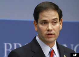 Sen. Marco Rubio (R-Fla.) speaks about foreign policy April 25 at the Brookings Institution.