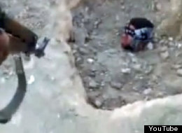 The video clip of an activist being buried alive was posted by sympathisers to the uprising