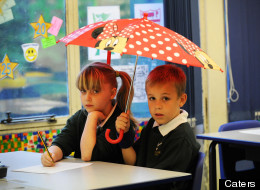 Children are being taught in crumbling schools