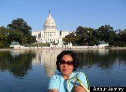 Kalsum Pangkey, now detained by Immigration and Customs Enforcement, on a visit to Washington, D.C.