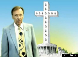 Dean Brown, the founder of Images at the Cross, in a video seeking support for his project, the Branson Cross.