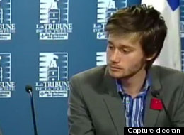 Martine Desjardins et Léo Bureau-Blouin en réaction à l'adoption de la loi 78. (Capture d'écran)