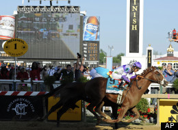 PREAKNESS: I'll Have Another (9) beats Bodemeister to the finish line at Pimlico Race Course, Saturday, May 19, 2012.