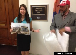 D.C. residents protested at Rep. Trent Franks (R-Ariz.) Capitol Hill office on Wednesday.