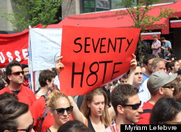 Manifestation, le 22 mai 2012 à Montréal. (Crédit photo: Myriam Lefebvre)