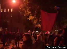 Des manifestants à Québec, le 28 mai 2012. (Capture d'écran)