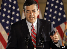 Rep. David Rivera (R-Fla.) speaks to reporters in 2010.