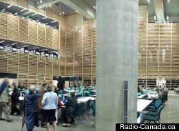 La salle de lecture de la Grande Bibliothèque, à Montréal. (Radio-Canada.ca)