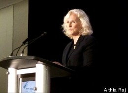 Actress Glenn Close told an international conference on the stigma surrounding mental illness Monday that she believes the character she made famous in Fatal Attraction was suffering from a mental illness. (Althia Raj/ The Huffington Post)