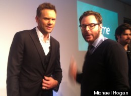 Joel McHale did his best to hide Sean Parker's embarrassment.