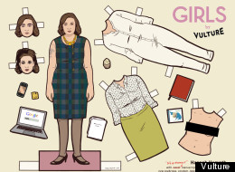 Printable paper dolls to tied you over after the first season of 'Girls' wraps up.