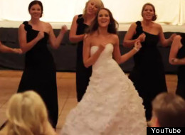 Kelsey and Kyle know it’s just not a wedding until there’s a dance-off. (YouTube)