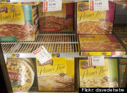 Frozen pizza made by Palermo's Pizza, as photographed by Flickr user <a href=